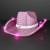 Custom Pink Sequin Cowboy Hat with White Band