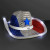Custom Red White & Blue Cowboy Hat with White Band