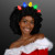 Custom Light Up Christmas Bulbs Headband - In use