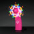 Custom LED Mini Fan with Pink Handle - In use