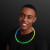Custom 22" Tri Color Glow Necklaces, Blue/Green/Yellow - In use