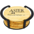 Custom 6 Pc. Round Bamboo Coaster Set with Black Metal Stand