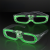 Custom Sound Reactive LED Green Party Shades - 80s Style
