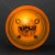 Custom 1.8"Blinky Orange Rubber Bounce Ball, Impact Activated LED