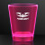 Custom 1.5 oz. UV Reactive Pink Glow Shot Glasses
