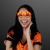 Custom Light Up Orange Pumpkin Shades for Halloween - Lifestyle View 