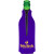 Custom American Made Zipper Bottle Cooler - Purple