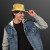 Custom Shiny Gold Fedora Hats with White Bands - Lifestyle