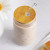 Custom 16 oz Glass Can with Bamboo Lid & Straw - Upper view