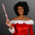 Custom  Candy Cane Wands, Fiber Optic White Lights - In use