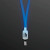 Custom  Blue Supernova Light Lanyards, LED Badge Holders