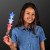 Custom Triple Star Light Up Flashing Wand (Red White Blue) - Lifestyle View 