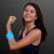 Custom Blue Glow Thick Bracelet Bangles - Lifestyle View 