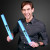 Custom Blue Light Up Foam Sticks 16" Cheer Sticks - Lifestyle View 