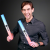 Custom Red White & Blue LED Foam Batons 16" Cheer Sticks - Lifestyle View 