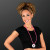 Custom Baseball Medallion with Pink Beaded Necklace (Non Light Up) - Lifestyle View 