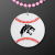 Custom Baseball Medallion with Pastel Pink Beaded Necklace (Non Light Up)