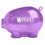 Custom Action Piggy Bank - Translucent Purple