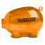 Custom Action Piggy Bank - Translucent Orange
