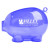 Custom Action Piggy Bank - Translucent Blue