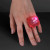Custom Huge Pink Gem Lighted Rings - In Use 
