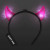 Custom Pink Horns LED Headbands, Facetted Multi-Function