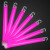 Custom 6 inch Pink Glow Sticks - Back View 