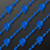 Custom Blue Football Helmet Bead Necklaces with Blue Medallion (NON-LIGHT UP) - Front View 