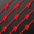 Custom Red Football Helmet Bead Necklaces with Red Medallion (NON-LIGHT UP) - Front View 