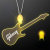 Custom LED Acrylic Yellow Guitar Necklace