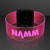 Custom Cosmic Pink LED Magnetic Clasp Bracelets - Front View 