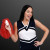 Custom Economy Red Pom Poms (Non-Light Up) - Lifestyle View 