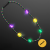 Custom Mardi Gras Jewelry LED Beads Necklace with Yellow Medallion - Side View 