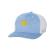 Custom Cosmic Trucker Hat with Mesh - Embroidered - Turquoise 