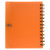 Custom Tri-Pocket Notebook & Pen - Orange Back View 