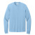 Custom Port & Company Long Sleeve Color Cotton T-Shirt - Light blue