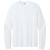 Custom Port & Company Long Sleeve Color Cotton T-Shirt - White