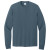 Custom Port & Company Long Sleeve Color Cotton T-Shirt - Steel blue