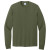 Custom Port & Company Long Sleeve Color Cotton T-Shirt - Olive Drab Green