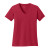 Custom Port & Company Full Color Women's Core Cotton V-Neck Tee - Red