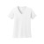 Custom Port & Company Full Color Women's Core Cotton V-Neck Tee - White
