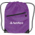 Custom Drawstring Backpack with Zipper - Purple