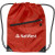 Custom Drawstring Backpack with Zipper - Red
