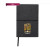 Custom Saratoga Recycled Leather Stone Paper Journal - Dark Grey 1