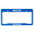 Custom License Plate Frame: 4 Hole With Straight Top - Blue