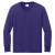 Custom Port & Company Youth Long Sleeve Core Cotton Tee - Team Purple View