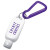 Custom 1.8 oz. SPF 30 Sunscreen w/ Carabiner - White With Translucent Purple 
