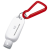 Custom 1.8 oz. SPF 30 Sunscreen w/ Carabiner - White With Red