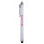 Custom Genoa Gravity Recycled Aluminum Stylus Pen - Metallic White