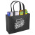 Custom rPET Non-Woven Shopping Tote - Black